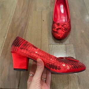 Red Sequin Women's Shoes